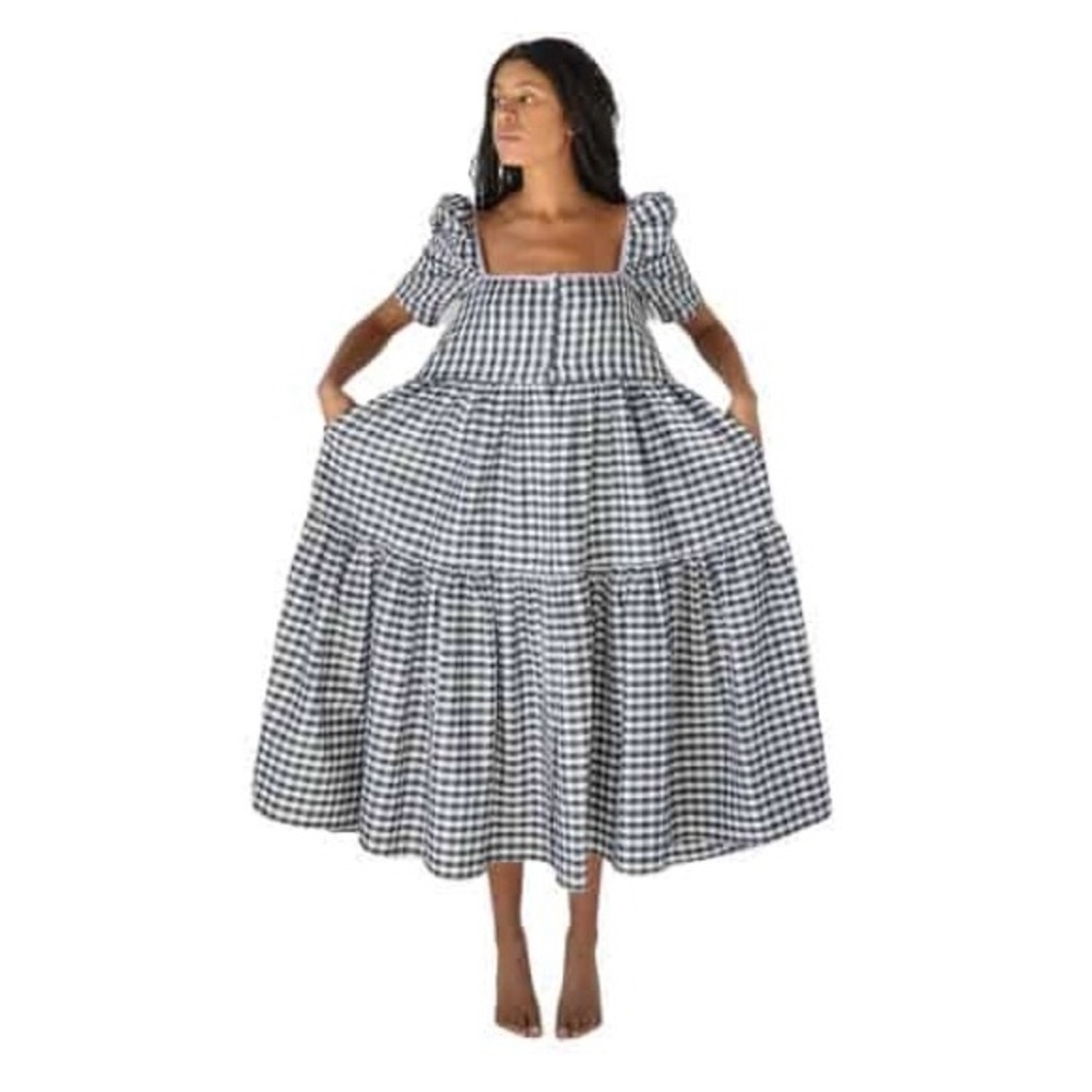 La Reunion Checkered Dress